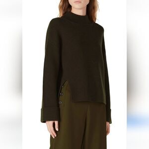 Victor Alfaro Olive Mock Neck Sweater Size XL